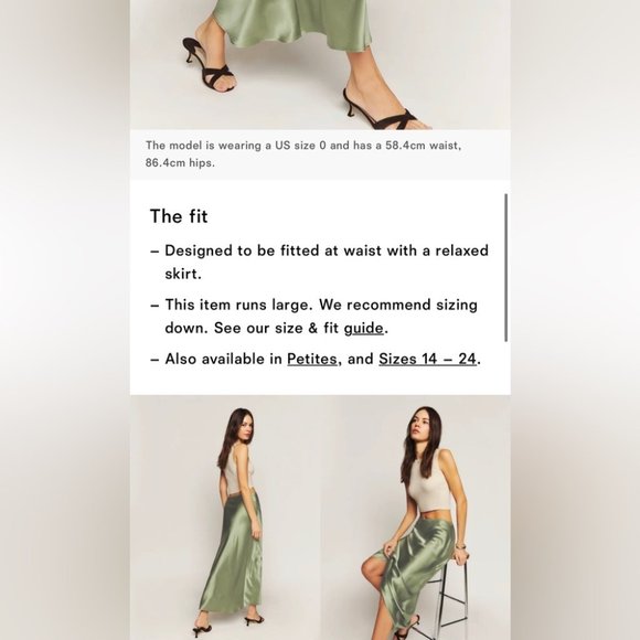 ❌SOLD❌ NWOT Reformation Layla Silk Skirt - Picture 4 of 12